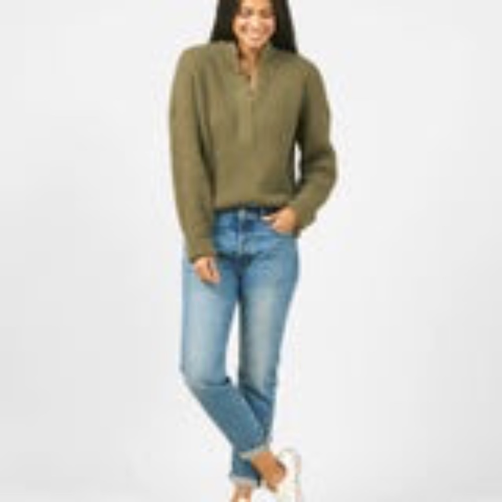 NWOT Outerknown Montauk Sweater Olive Night Medium